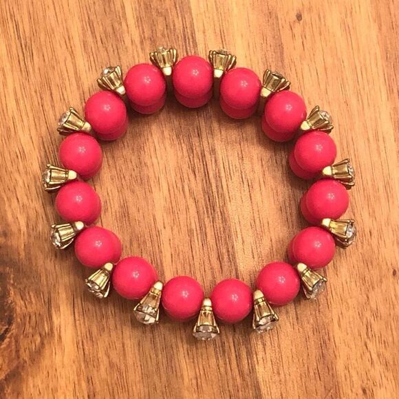 J.Crew | Beaded Rhinestone Stretch Bracelet | 2” Inner Diameter - Picture 3 of 4